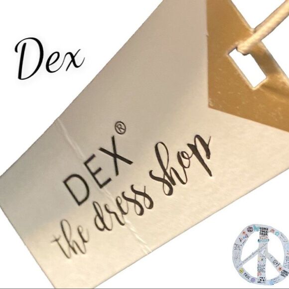 $10$ add on Dex NWT black cotton tunic midi dress with grommet &  tie neckline. - Picture 5 of 10